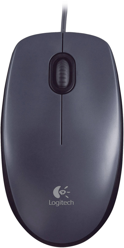 Maus Logitech M90 - USB, gri