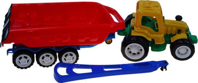 Lodër traktor Leszko me dorezë, 1m, për kalamaj, jeshile