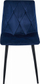 Karrige OSKAR Libra, kadife navy blue, këmbë t'zeza metal, set me 2 copa