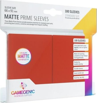 Mbështjellëse Rebel Gamegenic: Matte Prime CCG, 66x91mm, 100 copë, të kuqe