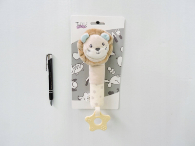 Lodër muzikore Tulilo Lion, pelush, 17cm, shumëngjyrëshe