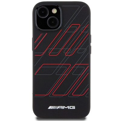 Kapak telefoni Mercedes AMG Silicone, MagSafe, për iPhone 15 Plus 14 Plus, i zi