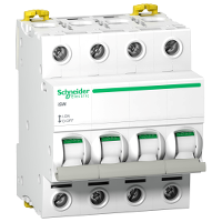 Siguresë elektrike Schneider iSW A9S65492, 4 pole, 125A, 240V, e hirtë