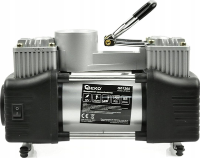 Kompresor ajri për veturë Car Compressor Dual Piston, 12V, portabël, i zi