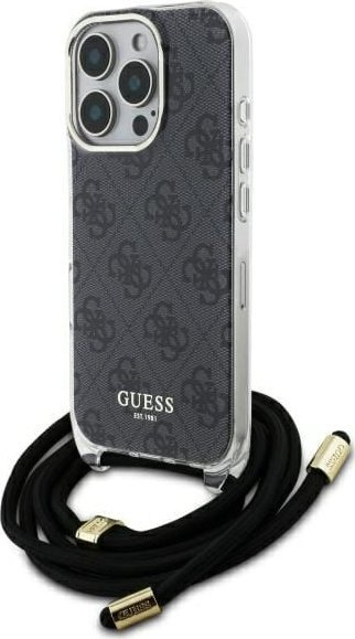 Maskë telefoni Guess GUHCP16LHC4SEK, për iPhone 16 Pro 6.3", Crossbody, e zezë