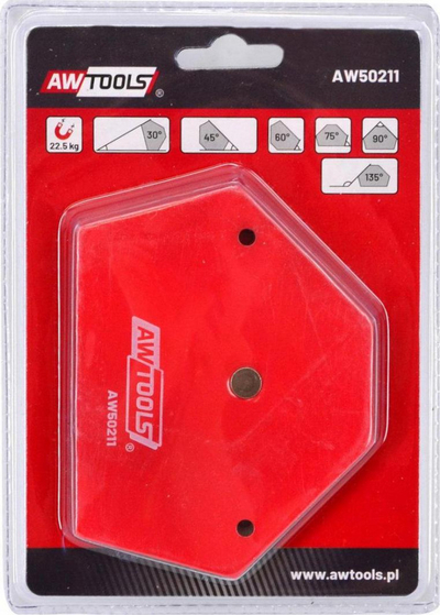Kënd magnetik saldimi AWTools AW50211, 23.5 kg, 110x90x80 mm, i kuq