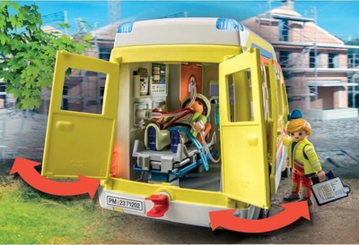 Set lojërash Playmobil Ambulance 71202, me drita, me tinguj, shumëngjyrësh