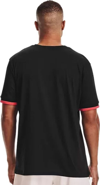Bluzë sportive Under Armour Crest për burra, me mëngë të shkurtra, material i hollë i lehtë, e zezë