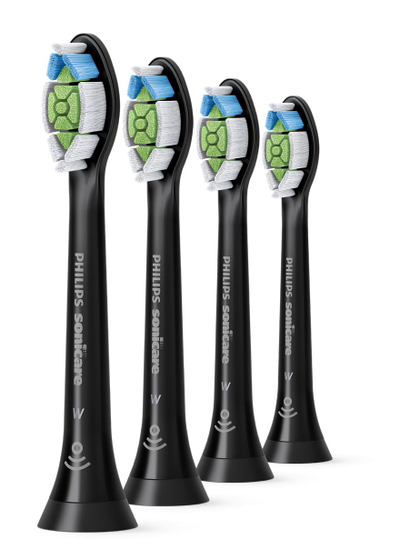 Koka furçe elektrike Philips HX6064/11 Optimal White, set 4 copë, të zeza