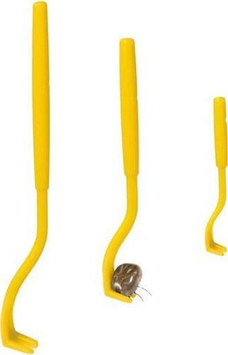 Set grepa për heq rriqra, 3 copë, plastikë, të verdha