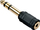 Adapter audio Lindy Jack 3.5mm në Jack 6.3mm, stereo, i zi