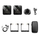 Mikrofon wireless lavalier Puluz 2 TX 1 RX, set me 2 transmetues, për kamera dhe telefona, i zi