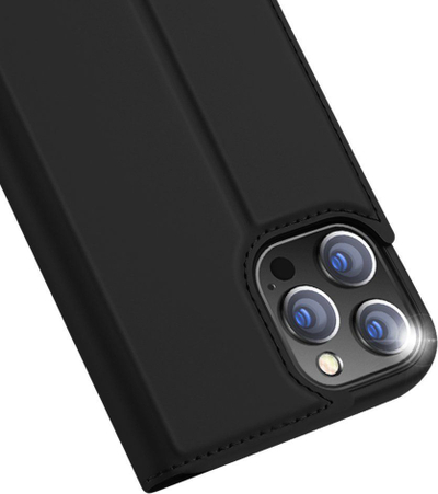 Këllëf telefoni Dux Ducis Skin Pro, për iPhone 13 Pro Max, me kapak, i zi