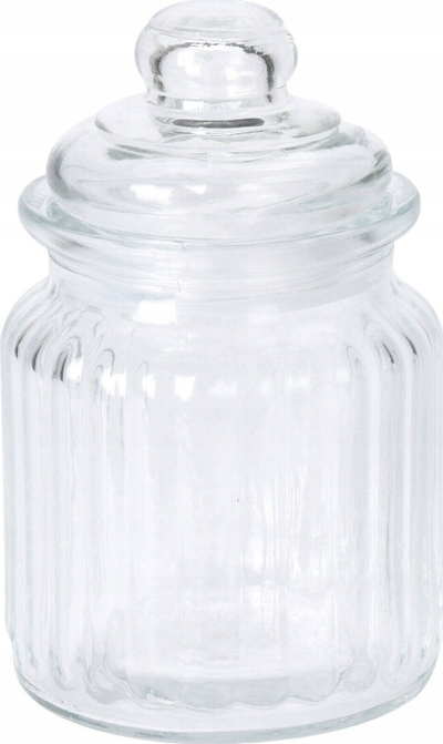 Kavanoz qelqi Excellent Houseware, 340ml, me kapak, transparent