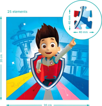 Puzzle Dodo Paw Patrol 3 në 1, 25 36 54 pjesë, për kalamaj, shumëngjyrësh