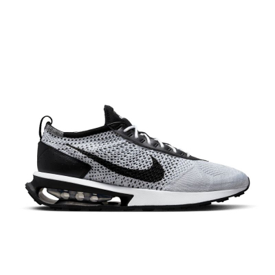 Atlete Nike Air Max Flyknit Racer, rrjetë Flyknit, amortizim Air, gri me të zezë