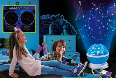 Set shkencor Lisciani Im a Genius Science of the Stars, planetarium projekues që rrotullohet, për kalamaj 7+
