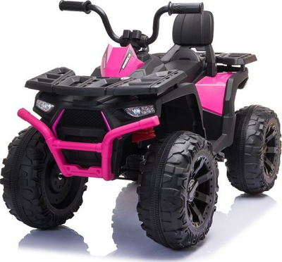 Quad elektrik për fëmijë Lean Cars JC333, 12V, dy motorë, rozë e zezë