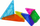 Lodër puzzle tangram magnetik, 7 blloqe, shumëngjyrëshe
