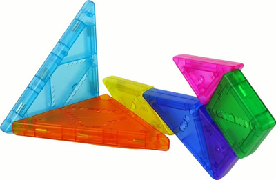 Lodër puzzle tangram magnetik, 7 blloqe, shumëngjyrëshe