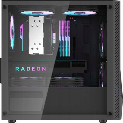 Kuti kompjuteri Aigo AL390, Middle Tower, me ventilator RGB, e zezë