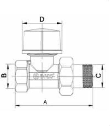 Valvulë termostatike Arco M30, 1/2 "x 1/2"
