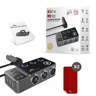 Karikues makinë Xblitz R9 Power Charge, 35W, USB A dhe USB C, i zi