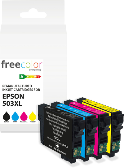 Fishek boje Freecolor Epson 503XL Multipack, të rinovuara, BK C M Y