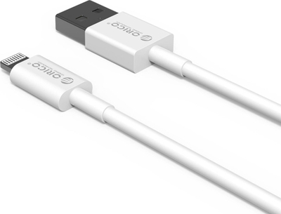 Kabllo Orico AL01-10-WH-BP USB A në Lightning, 1m, 18W, e bardhë