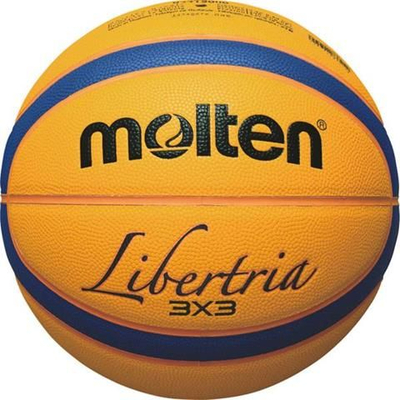Топка за кошарка Molten FIBA 3x3 Outdoor, композитна кожа, жолто сина