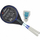 Set badminton Enero 105, 2 raketa metalike, me toptha dhe çantë, blu