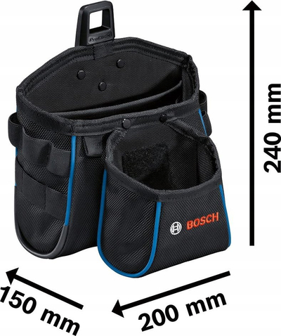 Çantë veglash Bosch 1600A02H5C Pro, brez ergonomik, xhepa të lëvizshëm, blu