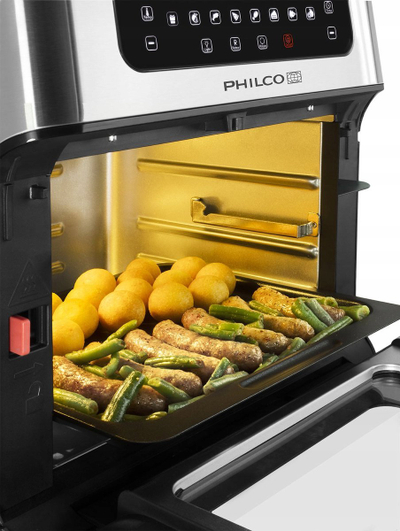 Fritezë me ajër Philco PHAO 1000, panel digjital, inoks, argjendtë e zezë