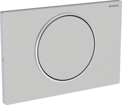 Buton shpëlarës Geberit Sigma10, metal 9 3/4", një shpëlarje, çelik inox i furçuar