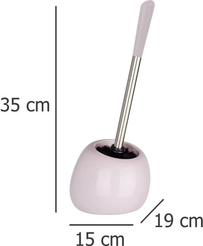 Furçë WC Wenko 22425100 me bazë qeramike, 35 cm, rozë