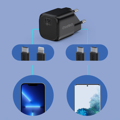 Karikues murale Choetech PD5007 GaN, USB C PD 30W, i zi