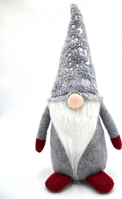 Dekor Krishtlindjesh Saska Garden Christmas, xhuxh 45 cm, gri