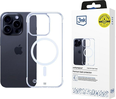 Kapak 3MK Just20g MagCase për iPhone 14 Pro, MagSafe, polikarbonat, transparent