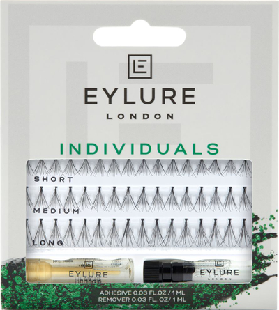 Qerpikë kokërr më kokërr Eylure Pro Lash Individuals Combo, gjatësi të ndryshme, ngjyrë e zezë