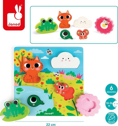 Puzzle druri Janod Kukafshehti në Natyrë, 6 pjesë, shumëngjyrësh
