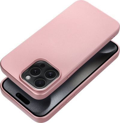 Mbulesë telefoni OEM Metallic Cover për iPhone 15 Pro Max, mbrojtëse, rozë