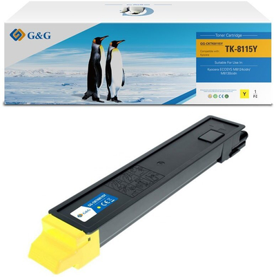 Toner G&G 19230 TK-8115Y, zëvendësues për Kyocera, i verdhë