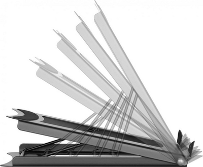 Mbajtëse laptopi Mozos LR1, metalike, deri 15", e zezë