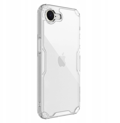 Маса за телефон Nillkin Nature Pro за iPhone 16e, мек TPU, заден дел PC, транспарентна