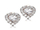 Vathë për femra MOISS Glittering Heart E0003203, të argjendtë