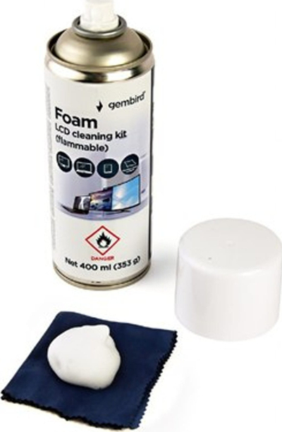 Set pastrimi ekrani Gembird Foam, 400 ml, për LCD LED, i bardhë