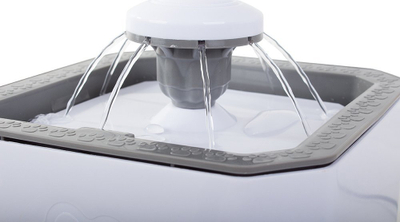 Shatërvan automatik për ujë për mace dhe qen, 2.5L, me filtra, i bardhë