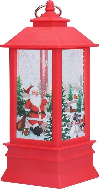 Fener dekorativ Christmas DA45, LED, 19.5cm, i kuq