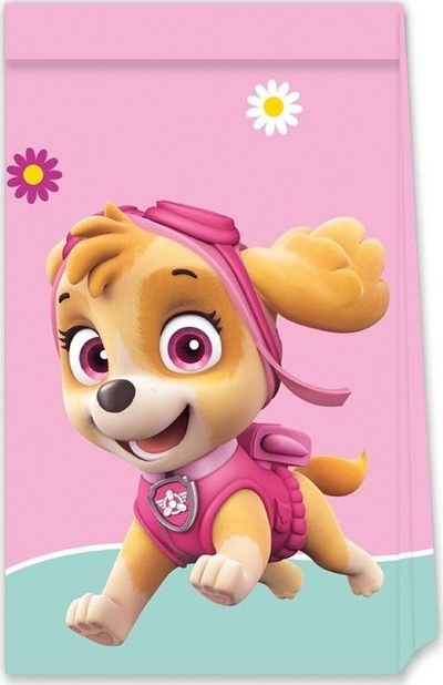 Qese letre GoDan Paw Patrol, set 4 copë, për festa, roz
