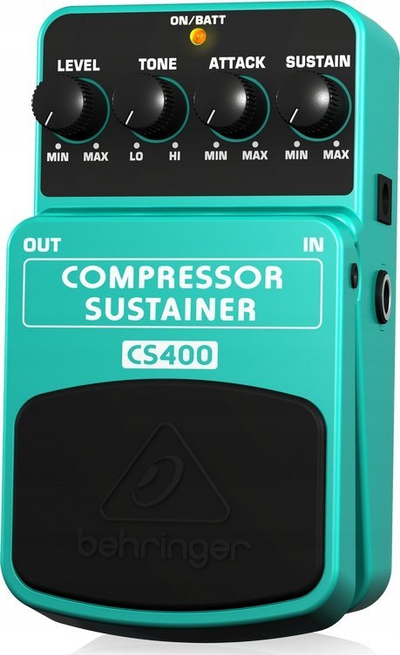 Pedal kitarë Behringer CS400, compressor sustainer, jeshile